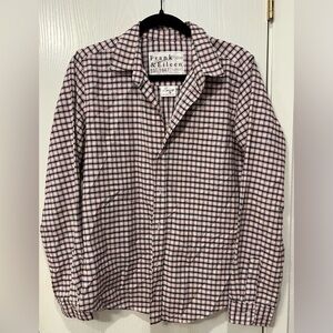 Frank & Eileen Women’s Size L Red Navy White Plaid Barry Flannel Button Up Shirt